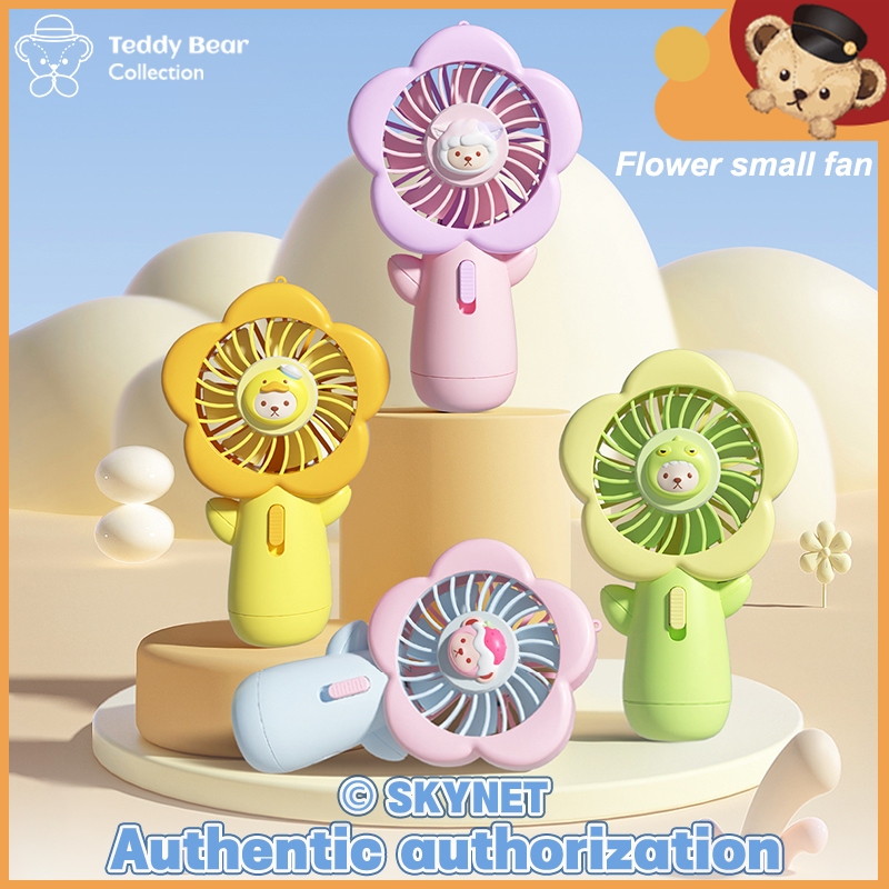 Teddy Bear Collection  Small kipas  Peminat bentuk bunga Fan Handheld Mini Charging Mute Big Wind Pportable Electric Fan Usb Small Fan Handheld Mini Charging Mute Big Wind Portable Electric Fan Kipas mini kipas berdiri kipas angin