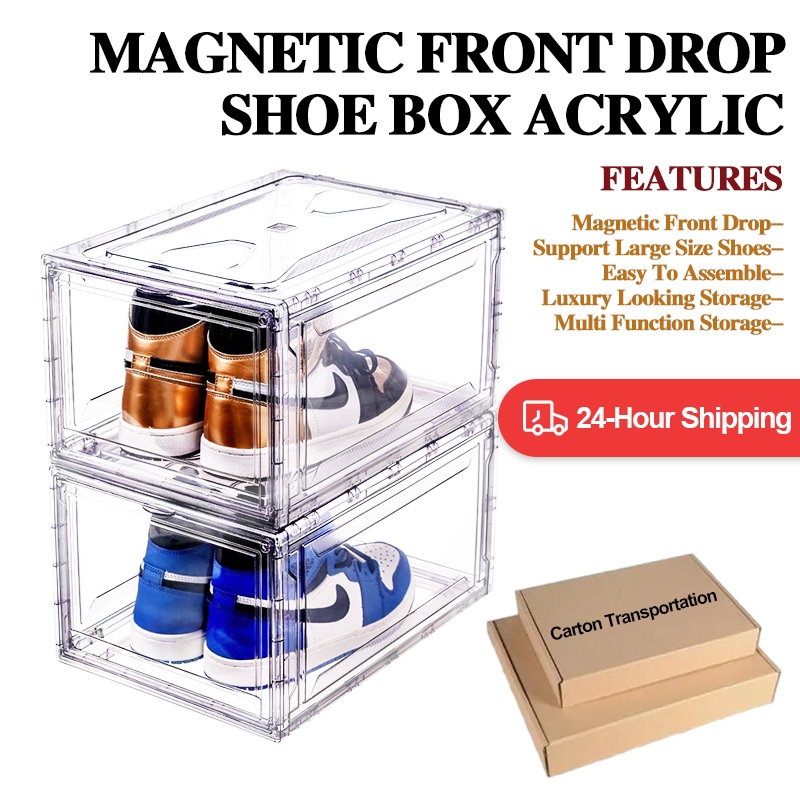 rak kasut bertutup transparent acrylic sneaker rak kasut kotak kasut kabinet rak kasut kasut organizer