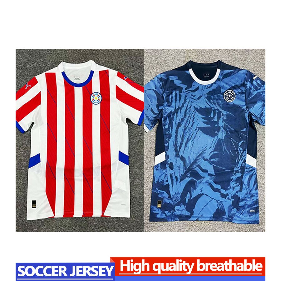 【Thai version】2024 25 Paraguay Home and Away Soccer Jerseys Man Customizable name Football Shirts S-4XL