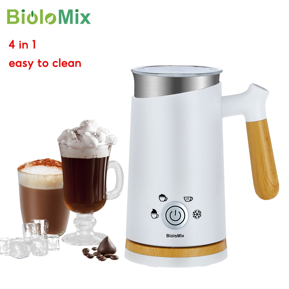 BioloMix Automatic Hot and Cold Milk Frother Warmer for Latte, Foam Maker for Coffee, Hot Chocolates, Cappuccino 500W