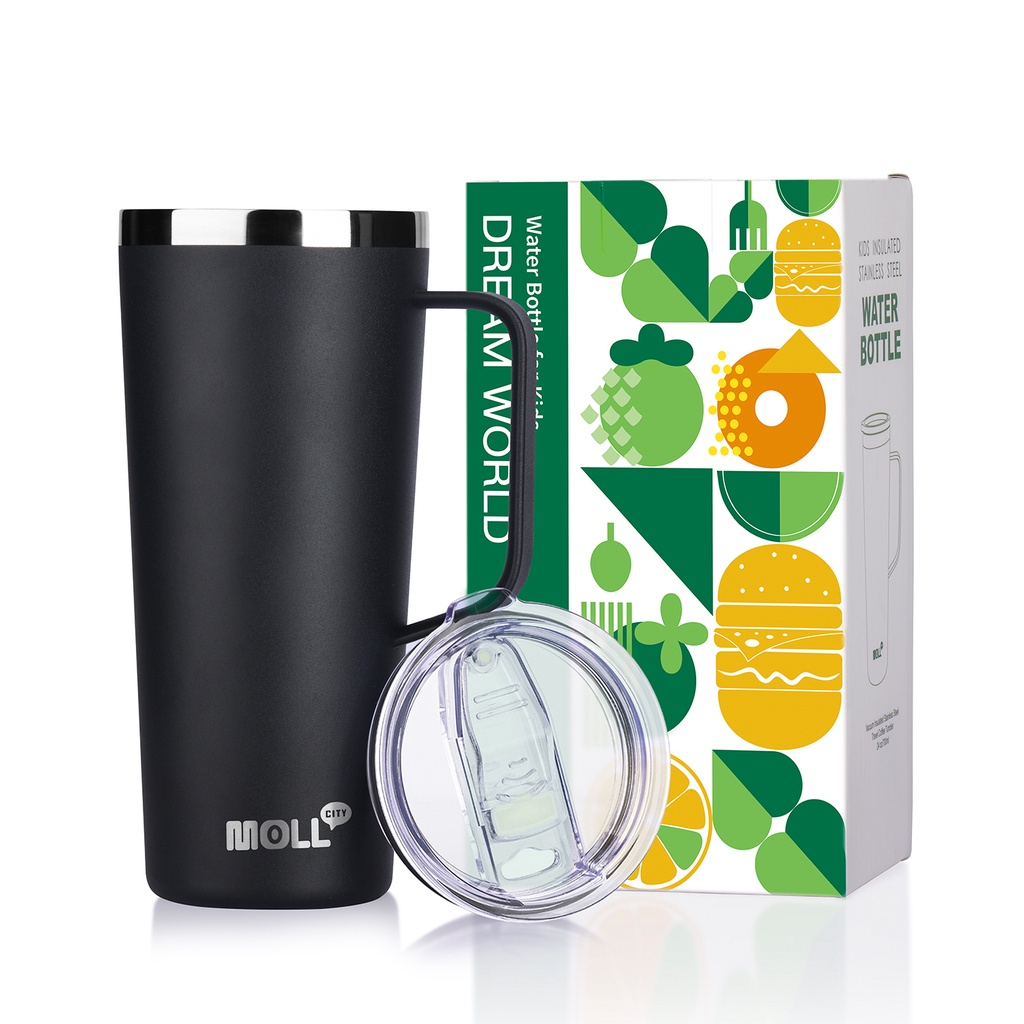 Mollcity Thermos Cup with Lid-Stainless Steel Insulated Tumbler with Handle Coffee Vacuum Mug 710ML/24OZ