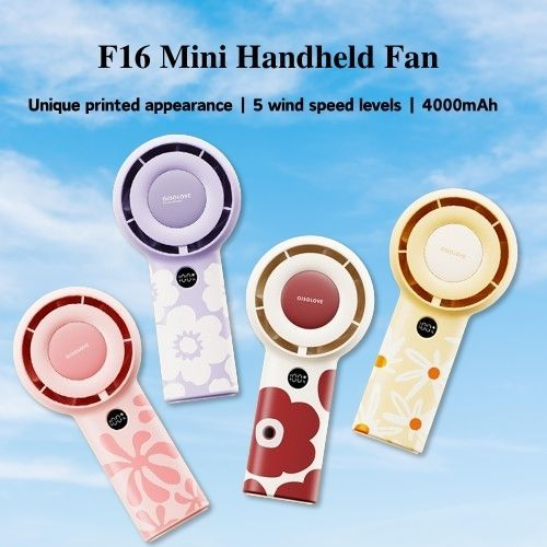 𝐒𝐎𝐋𝐎𝐕𝐄 Handheld Fan 4000mAh kipa mini Fan Portable Flower kipas Usb Fans Cooler Rechargeable Battery with 15 hours Battery Original 小风扇