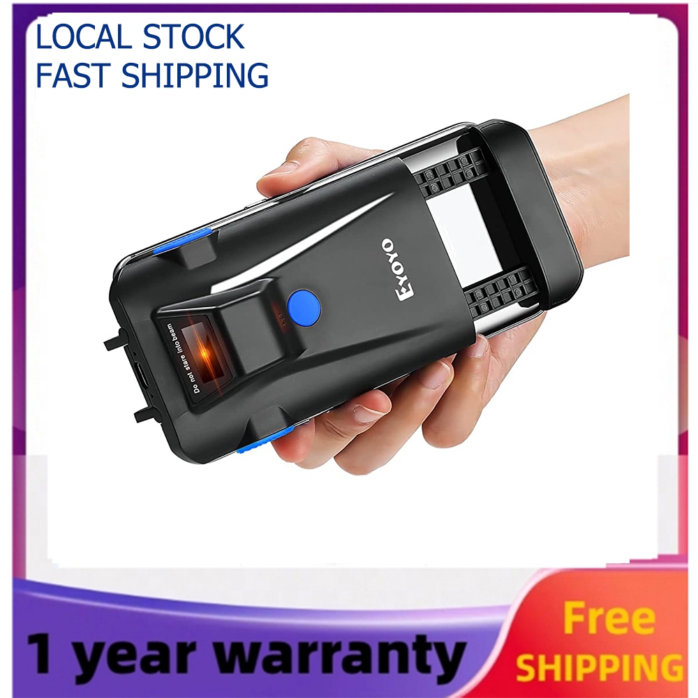 [Local stock]Auto-sensing Eyoyo Mini EY-024 Wireless 1D 2D QR Bluetooth Barcode Scanner Reader Clip On Scanner