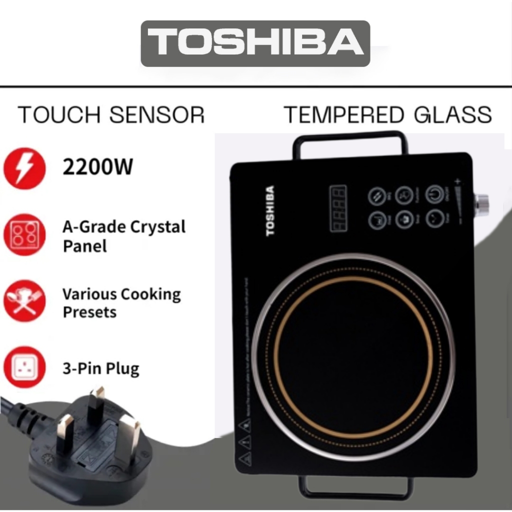 【MALAYSIA STOCK】TOSHIBA 2200W Touch Screen Electric Induction Cooker Waterproof hotpot cooktop electromagnetic Periuk Aruhan