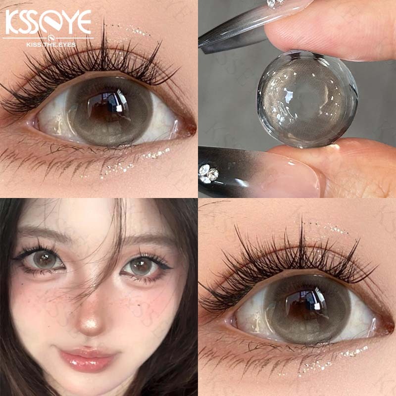 【Doll Eye&Power Lens】KSSEYE Color Contact Lenses 2pcs Softlens brown Blue 14.5MM big eye 1 year use Power (0.00-8.00)