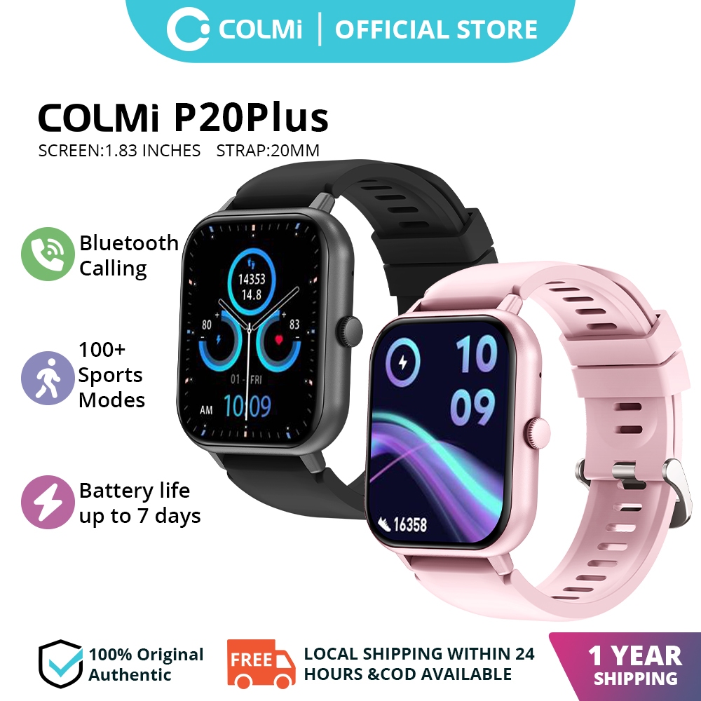 COLMI P20 Plus  Women Watch Man Watch Bluetooth call samrt watch sports watch Calculator Heart Rate sleep, blood oxygen jam smart watch  Custom wallpaper