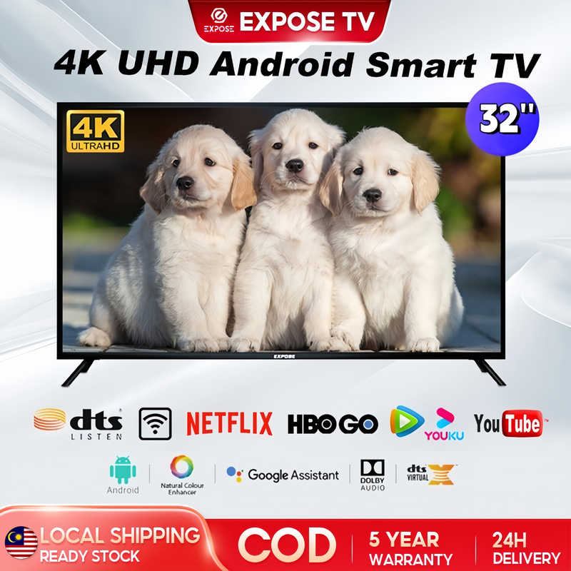 Smart TV 32 inch UHD Android television Murah  built-in tv box led 75hz expose