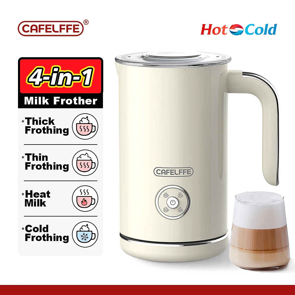 Cafelffe Milk Frother 4-in-1 Electric Milk Steamer 240ML Automatic Hot And Cold Foam Maker