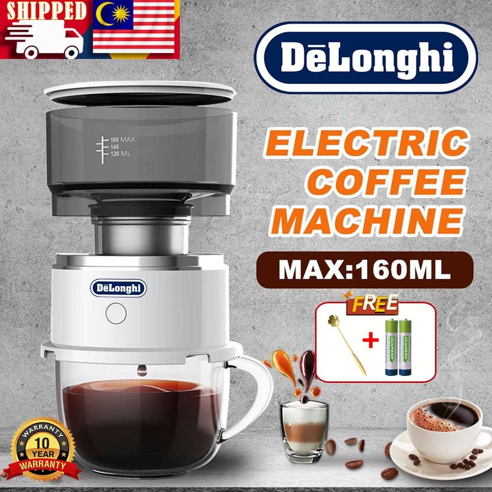 Delonghi Coffee Brewing Kit Mini Portable Coffee Grinder Smart Automatic Drip Coffee Pot Hand-pour Coffee Maker