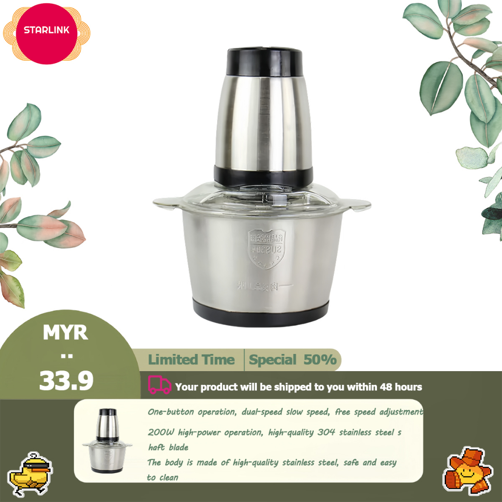 304Stainless Steel Electric Chopper Meat Grinder Mincer Food Processor SlicerVegetable food chopper meat slicer machine