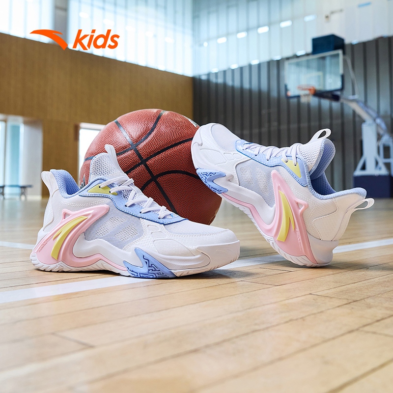 ANTA Boys Basketball Shoes Big Kids 7-14 Years Non-Slip Professional Sport Shoes A312421105