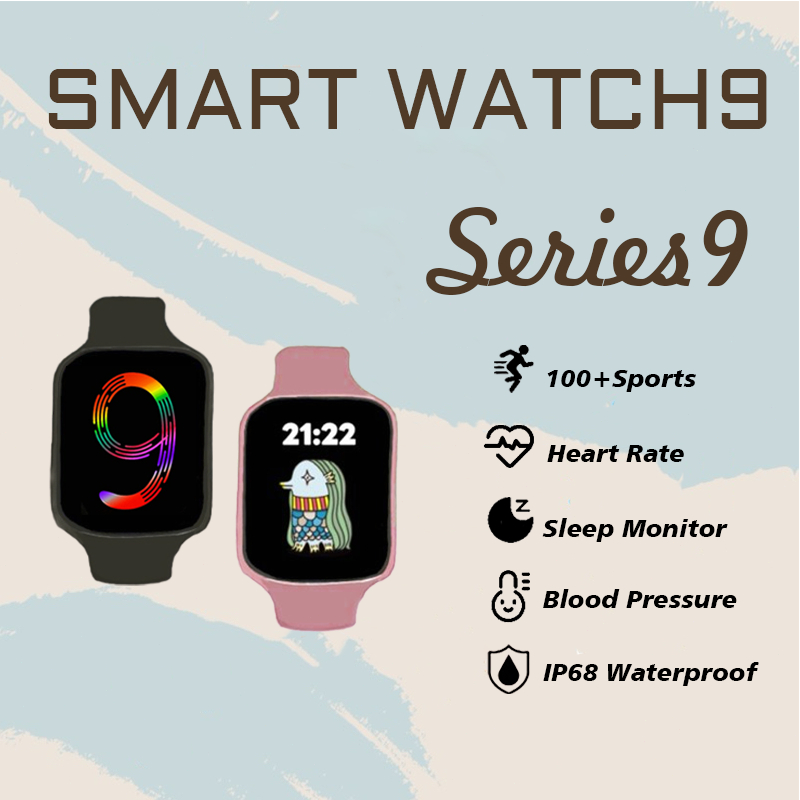 Watch9 2024 New Smartwatch Bluetooth Call for Men Waterproof Sports Watch Calculator Heart Rate Sleep Management Women Android IOS Jam Smartwatch