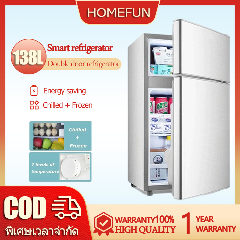 HOMEFUN Smart refrigerator, temperature adjustable refrigerator, refrigerator and refrigerator, mini refrigerator with refrigerator in home dormitories