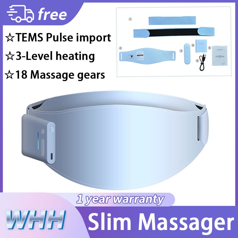 Bet  (WHH One Year Warranty)  Ems massager electric massager ems bet waist massager Slimming belt ,blue