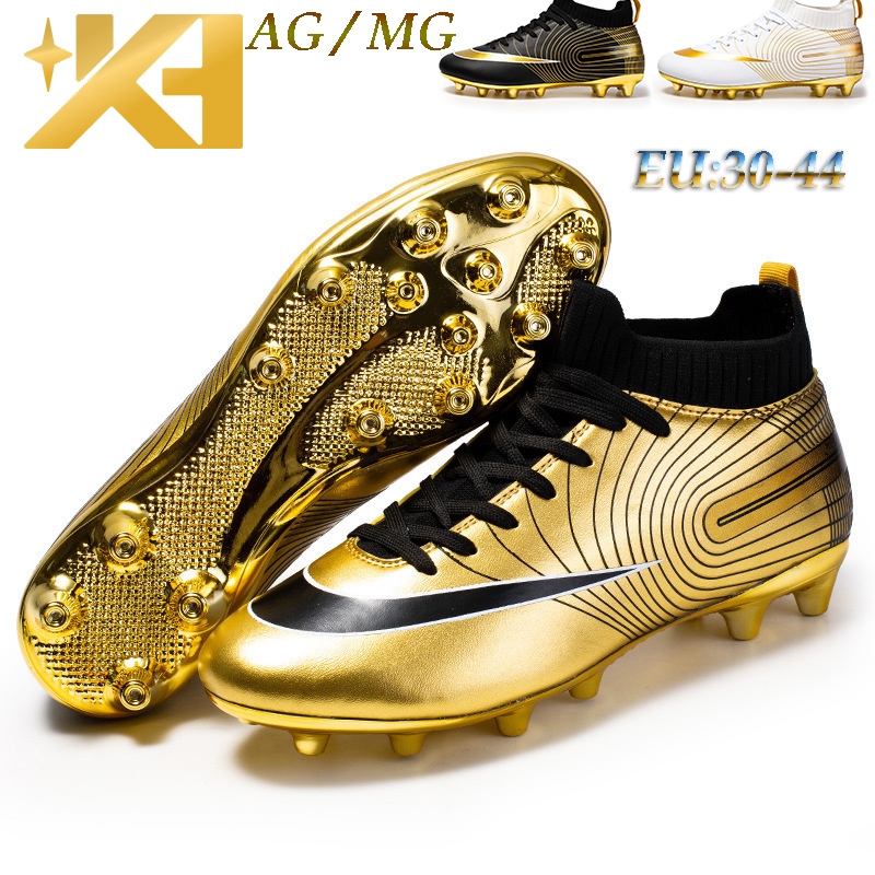 Durable and Lightweight Soccer Shoes for Men and Women, Suitable for Grassland and Plastic Court, AG MG Football Boots with Comfortable Fit (EU:30-44~~US:1Y-10)