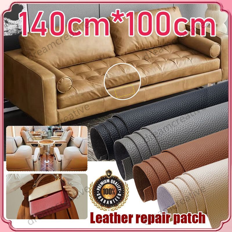 140*100cm Leather Repair Patch Self-Adhesive Stick on Sofa Clothing Repairing Leather PU Car Seat Interior Sofa Repairs