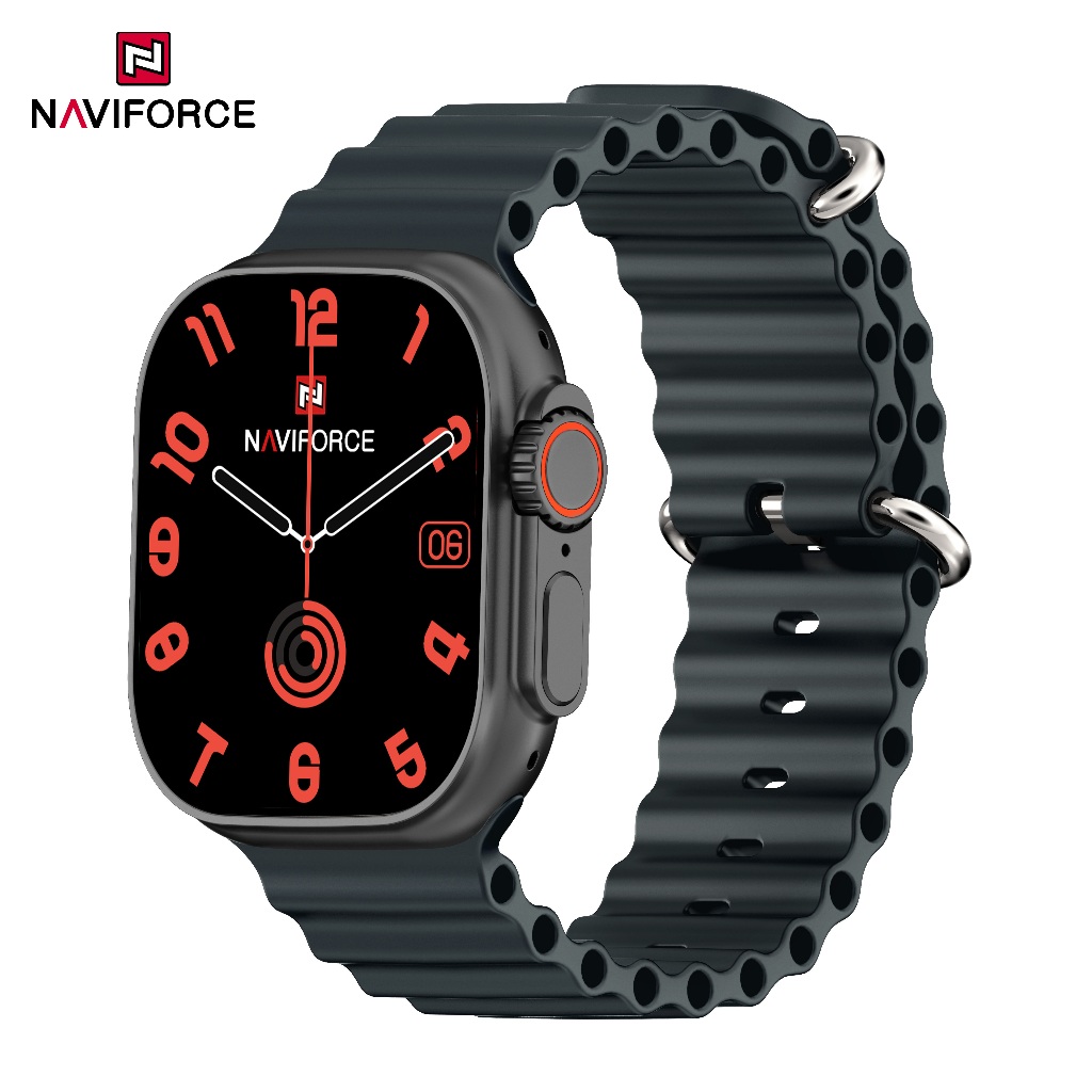 NAVIFORCE Rugged Military Smart Watch Men 400mh Large Battery Heart Rate Monitoring 1.85'' Bluetooth Call Smartwatch