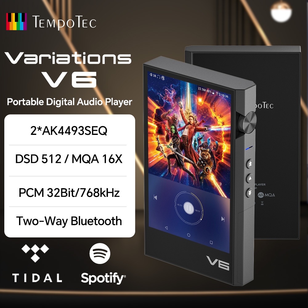 TempoTec Variations V6 DAP Portable Android HIFI Music Player MP3 USB DAC DSD512 Two-Way Bluetooth TIDAL Qobuz Spotify