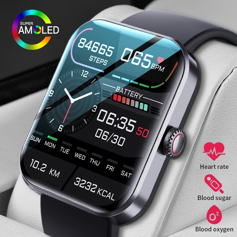 FILIEKEU Blood glucose smart watch blood pressure blood oxygen monitoring watches waterproof sport fitness smart watch men women