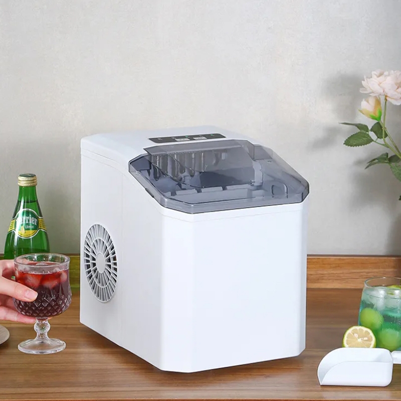 1.3L Mini Ice Maker Machine 6 Min Quick Ice Making Auto Cleaning Desktop Ice Maker for Home and Office