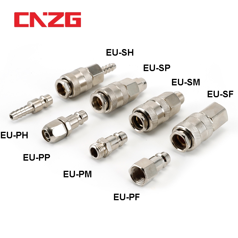 EU Type Quick Push In Connector Pneumatic Fitting High Pressure Coupler Work On Air compressor European standards