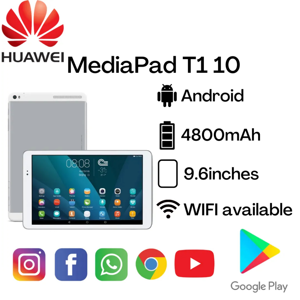( HUAWEI) GLOBAL ROM HONOR MEDIAPAD (T1 - A22L) T 4G Tablet PC Snapdragon MSM8916 64 Bit Quad Core