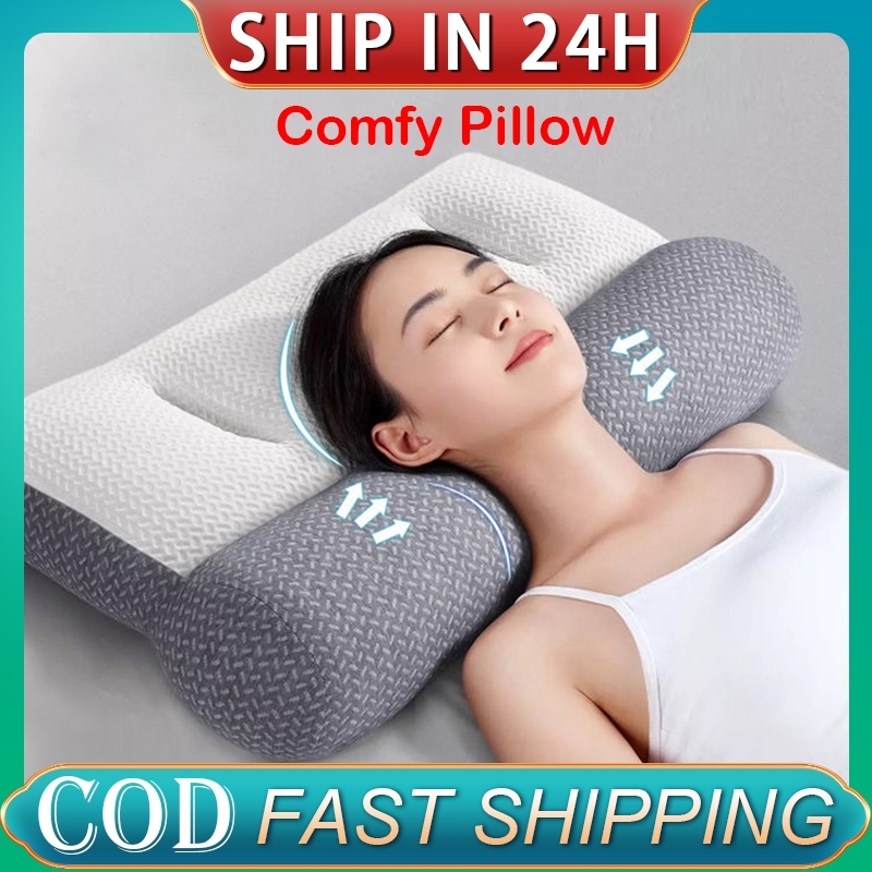 【Ship In 24h】1300g Comfortable Pillow Soft Bantal Tidur Memory Foam Pillow Neck Supportive Neck Pain Relief Neck Pillow