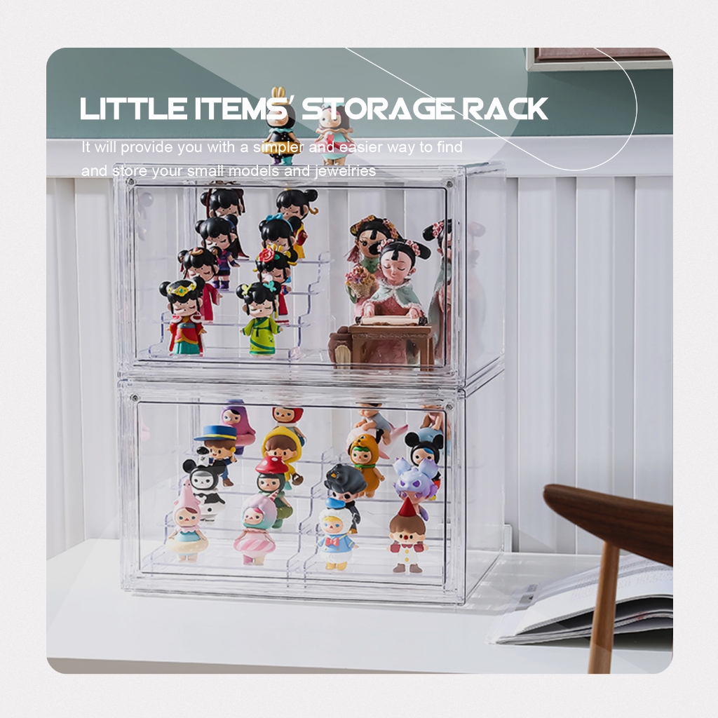 [READY STOCK] Jewelry Organizer Stand Action Figures Ladder Display Rack Acrylic Case Doll Toy Lifting Frame Perfume