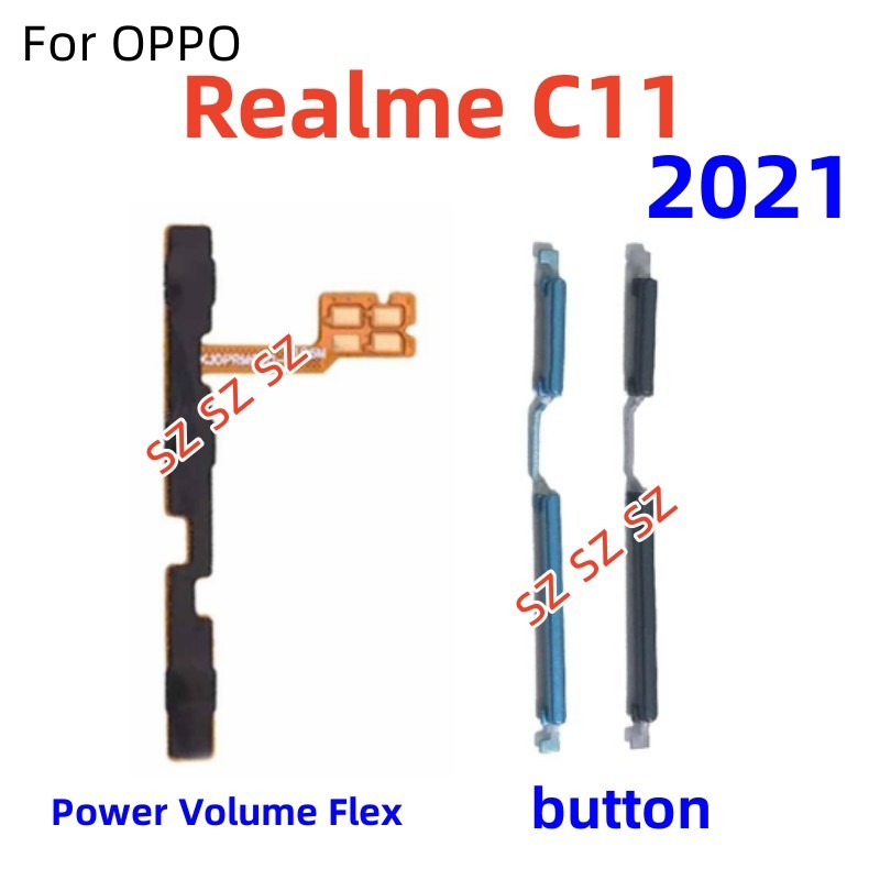 Power ON OFF Volume button Flex For OPPO Realme C11 2021 Replacement Parts