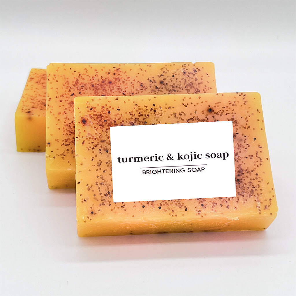 100g Turmeric & Kojic Acid Brightening Soap Body Care Body Wash Lemon Soap Handmade Cold Soap