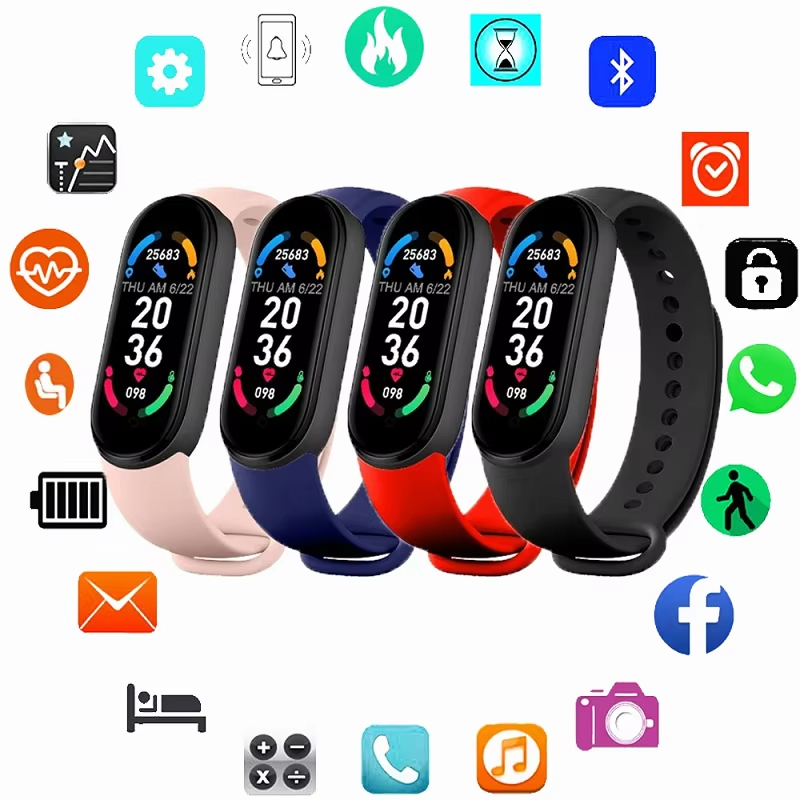 2024 Popular Mi Band 6 Smart Watch M6 Smart Band Fitness Smart Band Mi Bracelet