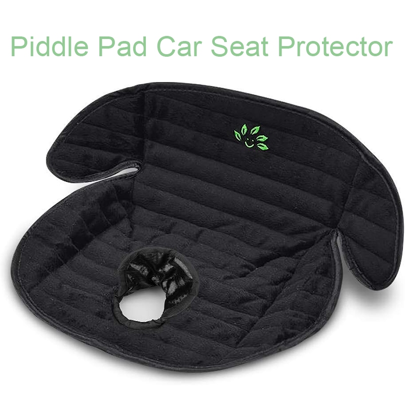 Piddle Pad Car Seat Protector, Waterproof Potty Training Seat Saver Pads for Infants Baby and Toddlers, Machine Wash and Dry (Black)