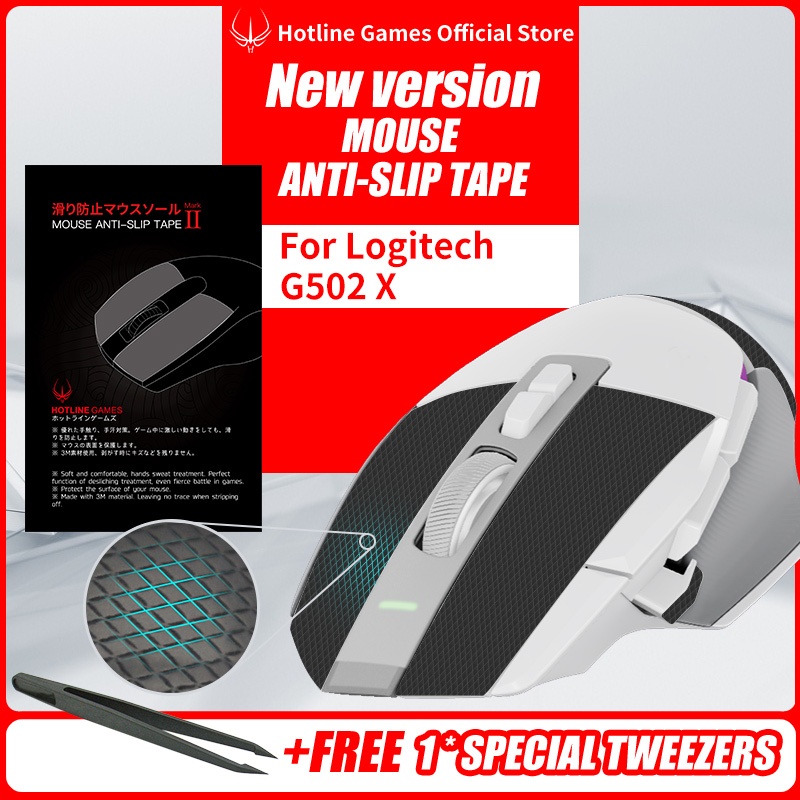 Hotline Games 2.0 Mouse Anti-slip Tape For Logitech G502 / G502 X PLUS Gaming Mouse