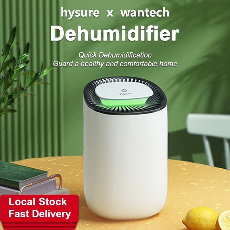 【MYS Stock】Hysure Dehumidifier With Night Light Quiet Auto-shutoff / Big Water Tank /MYS Plug /Energy-saving Mini Dehumidifier