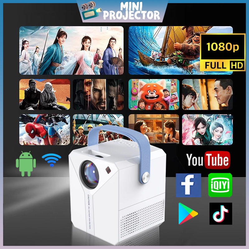 Mini Projector For Room Portable Android Projector Smart Phone Proyektor Wireless Bluetooth Projektor TV Home Theater CY302 投影機投影儀