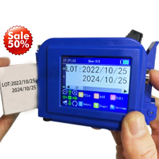【Genuine 【Long battery life】】 Mini QR Bar Portable Printer Batch Code Date Number Logo Expiry Date Handheld Inkjet Printer  Label