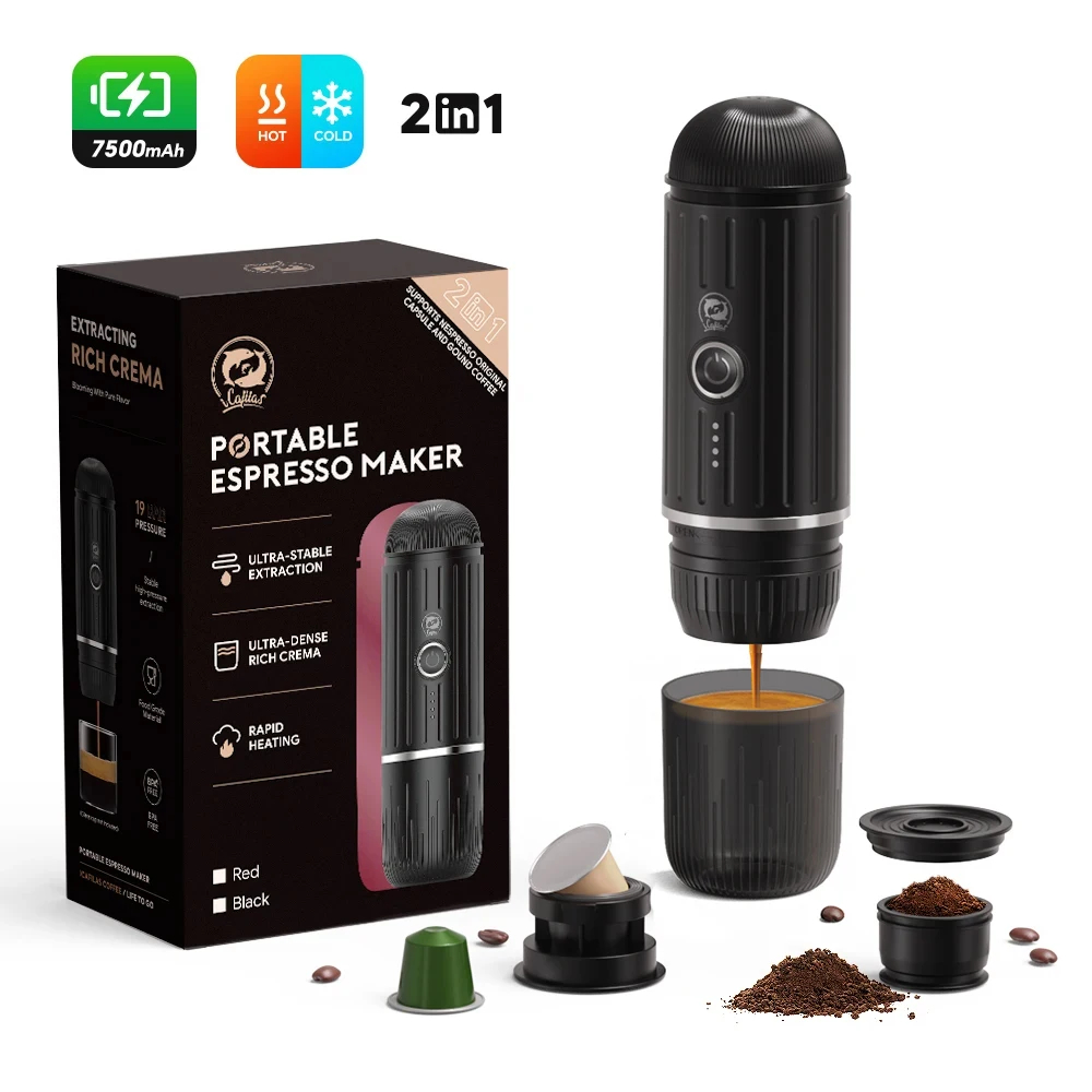 Cafelffe Portable Coffee Maker 2 In 1 Nespresso & Ground Coffee Powder Coffee Machine 19Bar