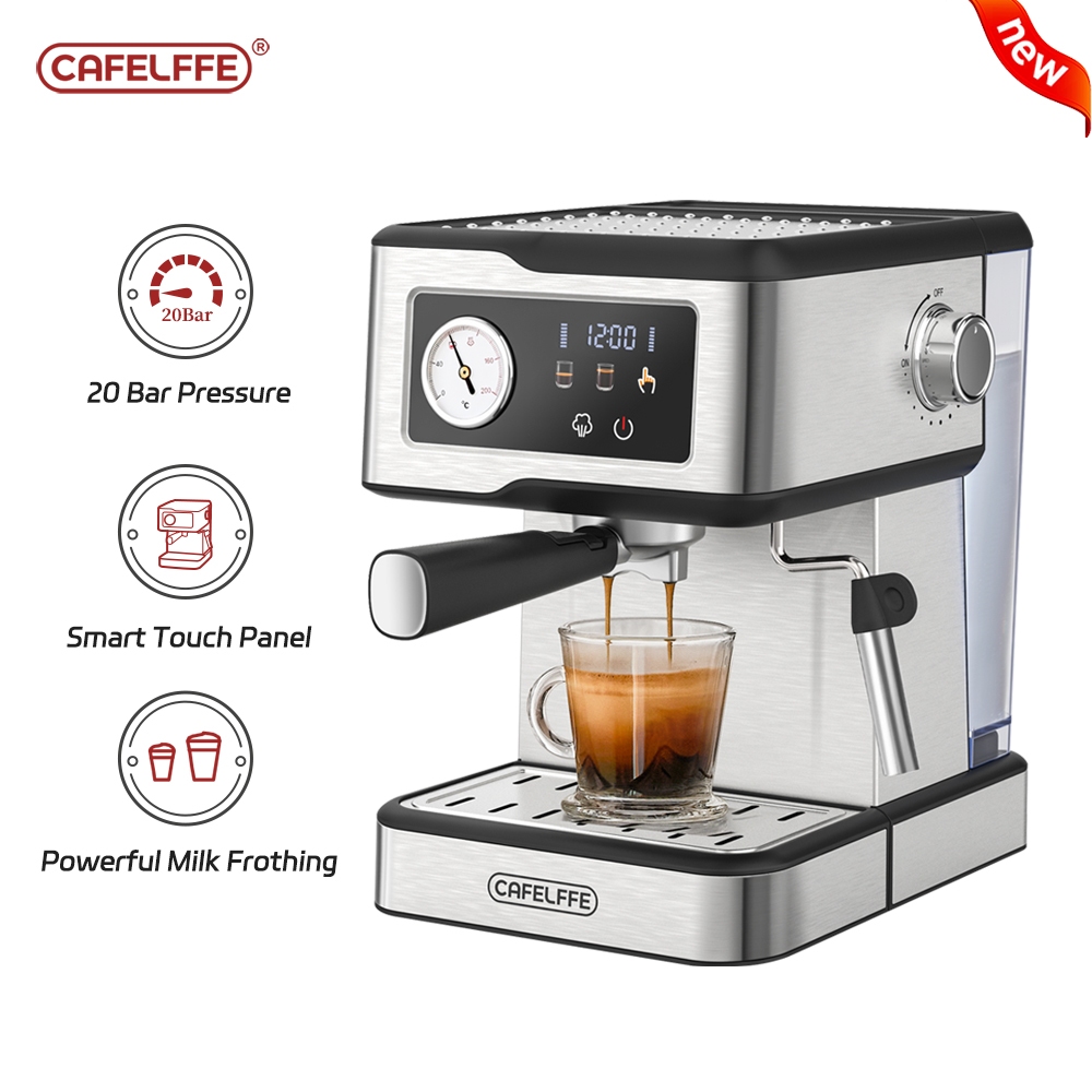 Cafelffe Espresso Machine 20Bar Coffee Maker With Milk Frother Steam Wand For Beginners