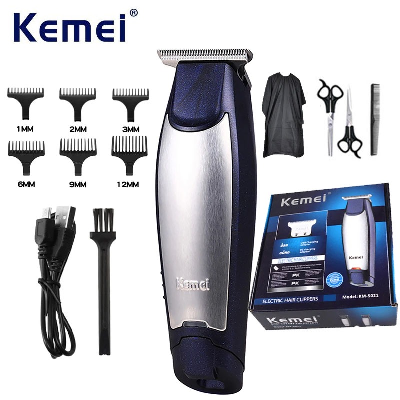 Kemei Hair Trimmer Electric Hair Clipper Rechargeable Razor Barber Hair Cutting Shaving Machine For Man Beard Shaver KM-5021