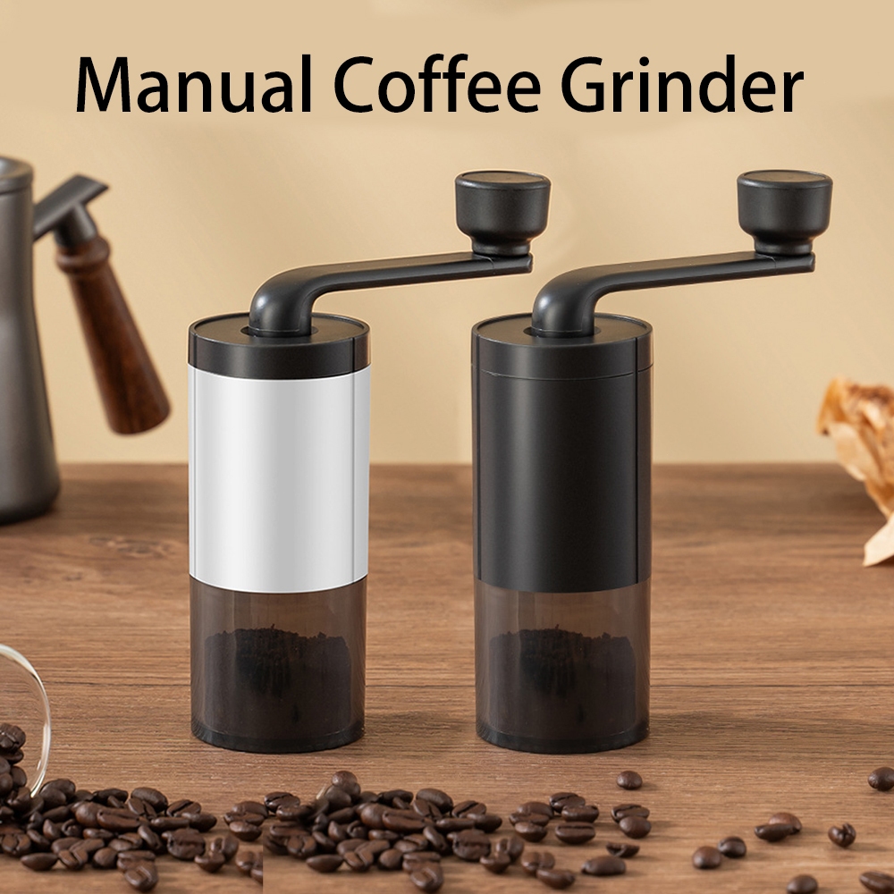 Manual Coffee Grinder Ceramic Burr Adjustable Coarse to Fine Coffee Hand Grinder with Hand Crank