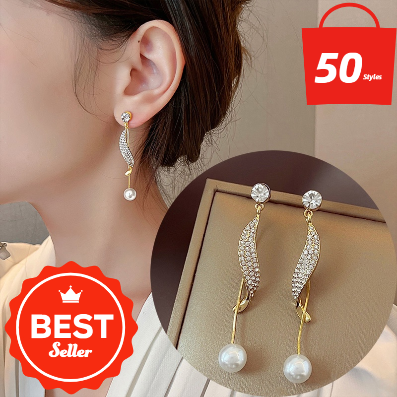 50 Styles Earrings S925 Long Bow Tassel Earrings New Trendy Fashion Niche Design Earrings for Women