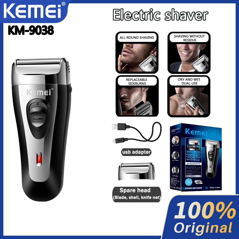 Kemei Rechargeable Electric Shaver Cordless USB Shaving Machine Barber Trimmer For Men Razor Hair Cut Rechargeable Electric Shaver Cordless USB Shaving Machine Barber KM-9038