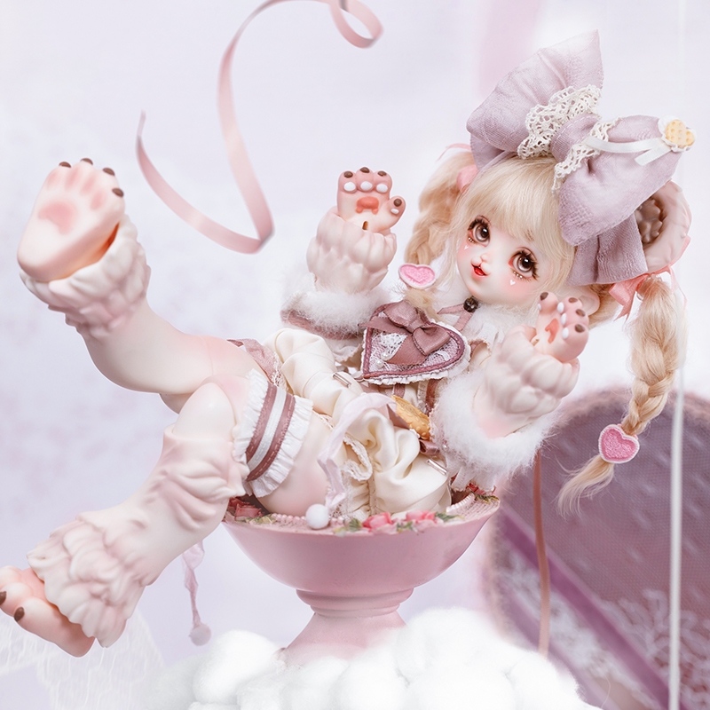 【 MILO DOLL 】 1/6 BJD Doll Love Cookie Bear KIKI 26cm Full Set SD Doll