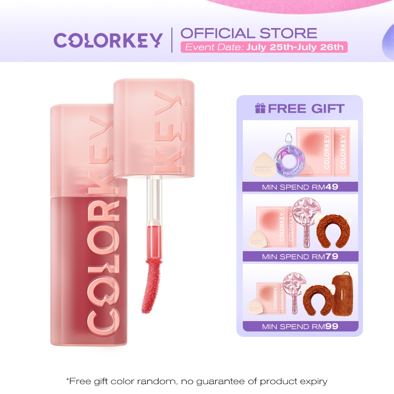 Colorkey Watery Lip Serum Moisturizing Easy to Color Lip Gloss Liquid Lipstick 3ML 水波波唇部精华