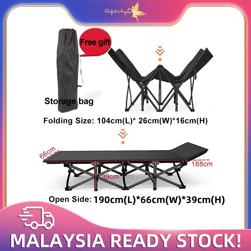 【Ready Stock MY】Folding Single Bed Outdoor Indoor Office Camping Relax Foldable Portable Oxford Canvas Accompanying Hospital