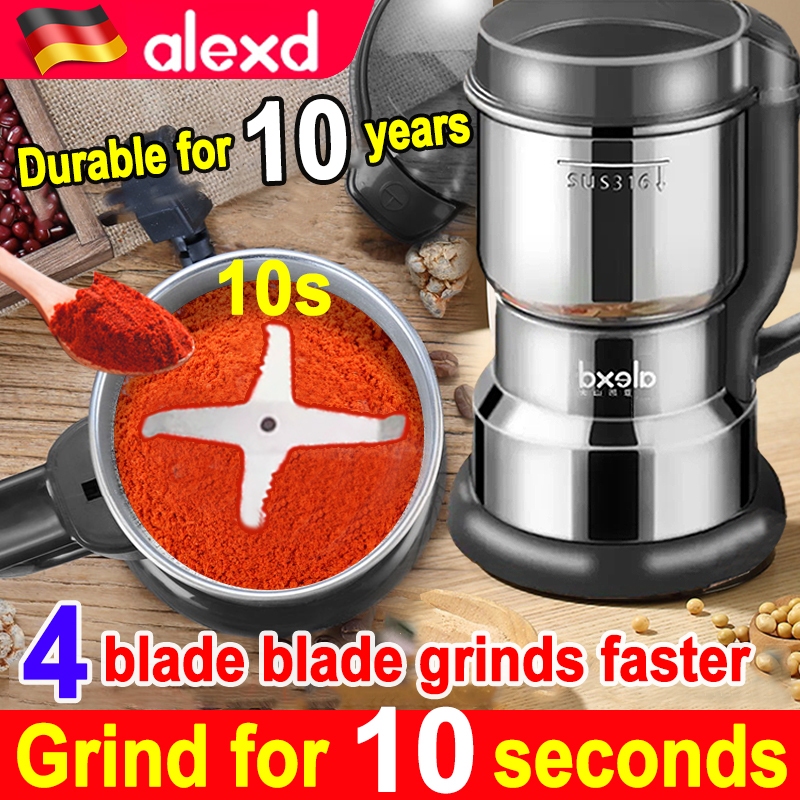 Alex【Grind into powder in 10s】spice grinder coffee bean grinder coffee grinder electric 磨粉机 研磨机