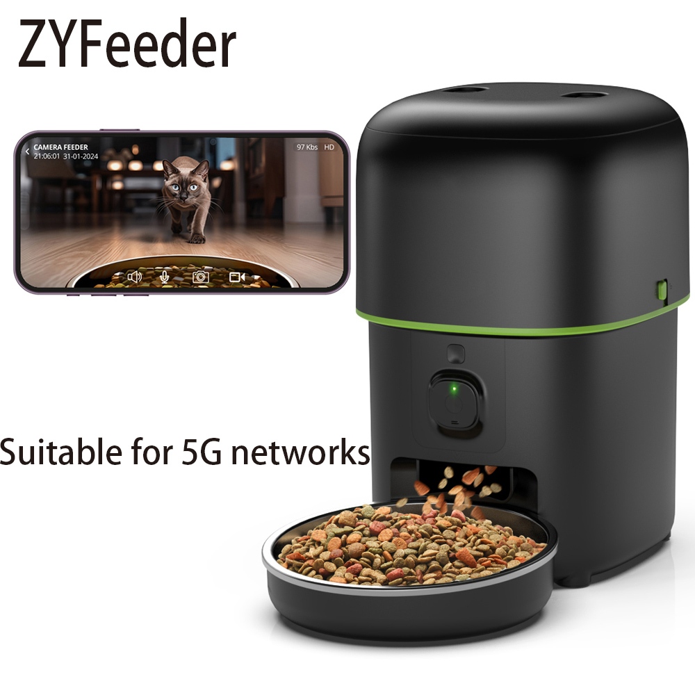 Pet Feeder Automatic Cat Feeder Smart Food Dispenser Auto Dog Slow Food Machine WIFI Timed Quantitative Food Shortage Reminder