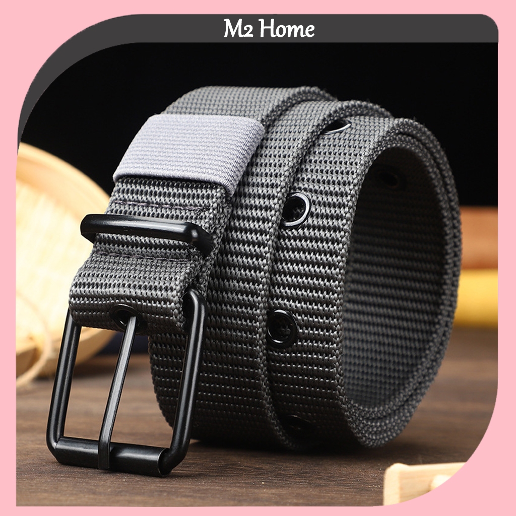 *READY STOCK*New Canvas Belt Men Tactical Belts Selling Men's Outdoor Sport Simple Practical Weave Nylon Canvas Cowboy Pants Men Belt Tali Pinggang Lelaki 男士腰带