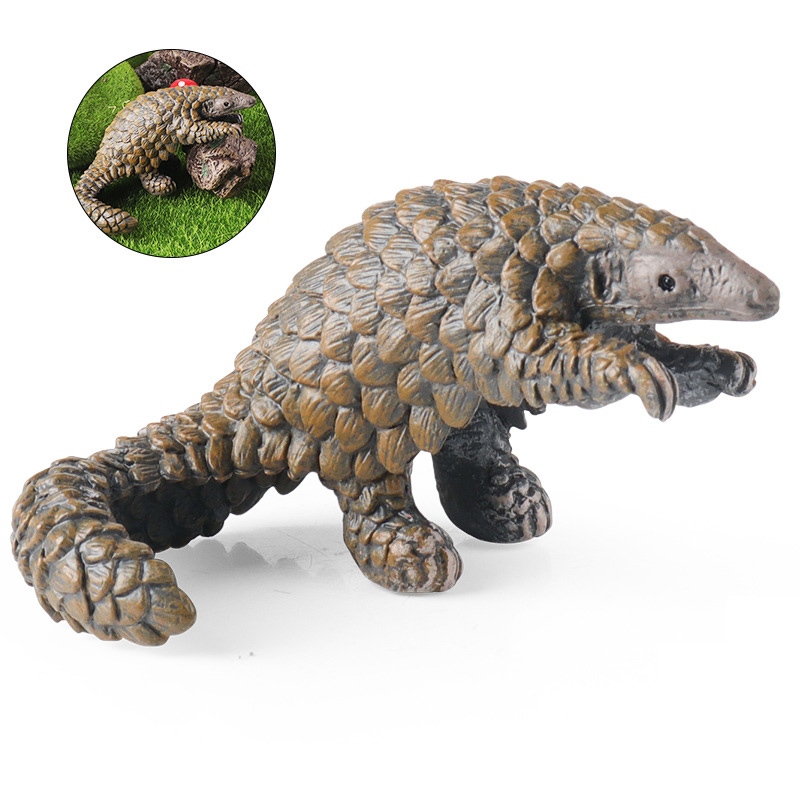 simulation pangolin solid model toy children education cognition animal ornament gift