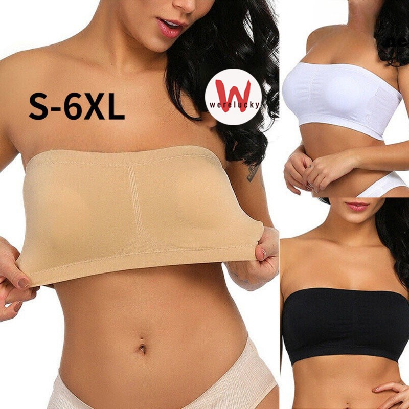 【Fast shipping】【30-125KG】Padded Strapless bra Plus size Bra push up beautiful back tube top Non Wire chest wrap sports wireless Seamless bra